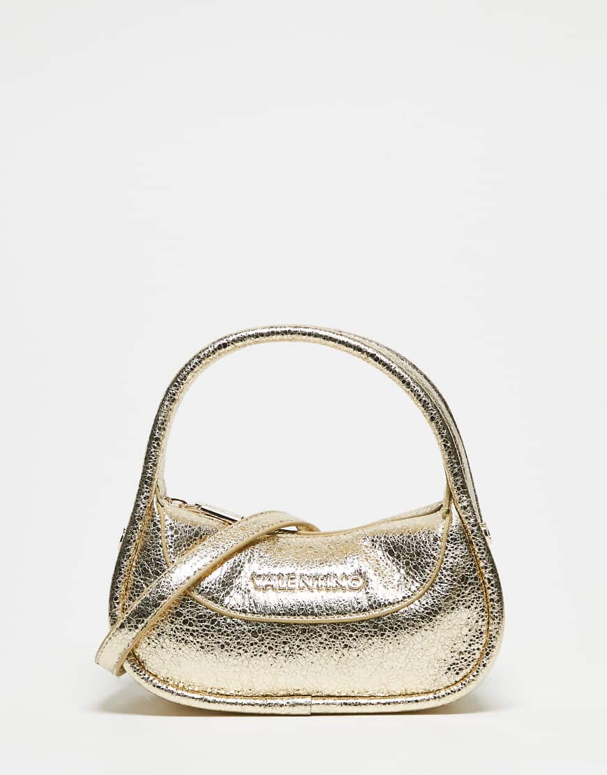 Valentino - Elix - Metallic-Henkeltasche in Gold-Goldfarben von Valentino