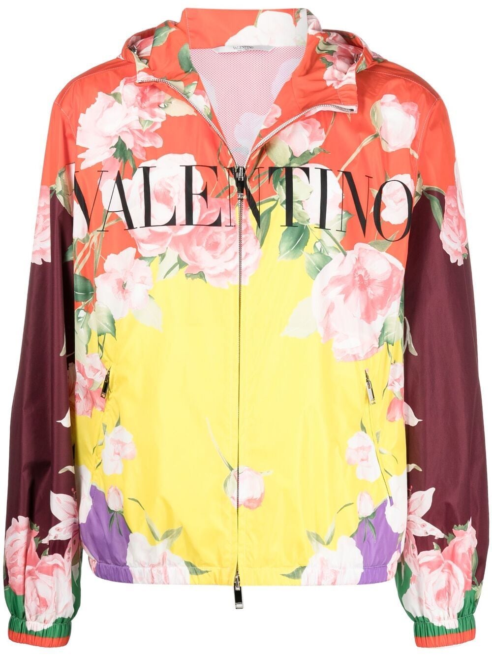 Valentino Garavani Kapuzenjacke mit Blumen-Print - Rot von Valentino Garavani