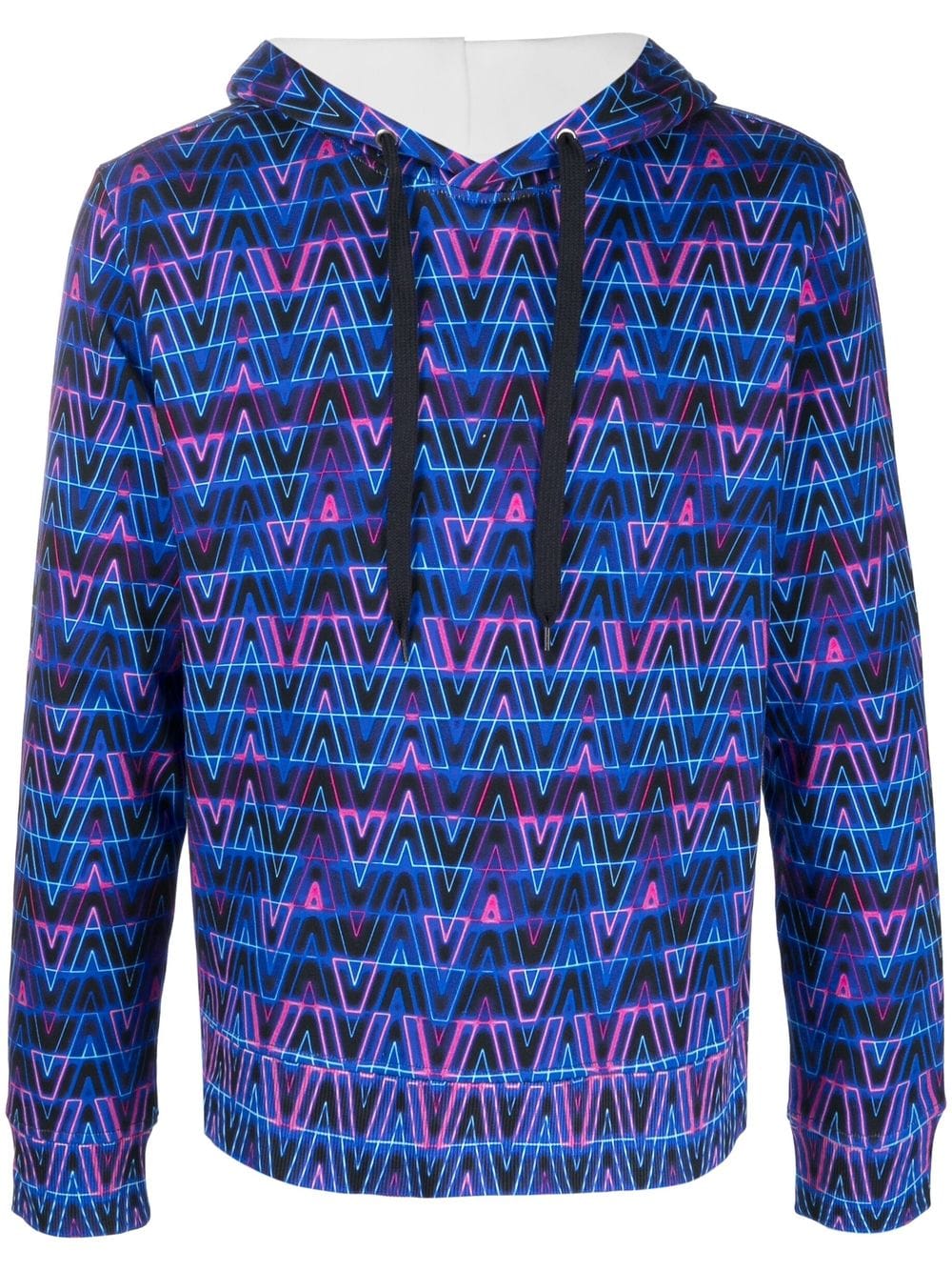 Valentino Garavani Hoodie mit Optical Valentino-Print - Blau von Valentino Garavani