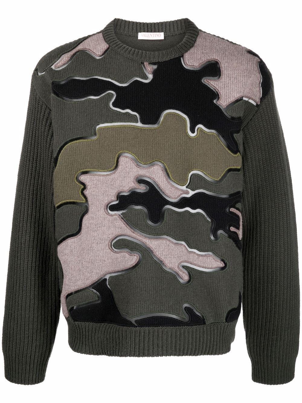 Valentino Garavani Pullover mit Camouflagemuster - Grün von Valentino Garavani