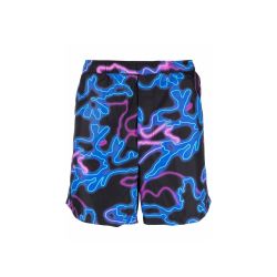 Valentino Schwarze Badeshorts Für Herren Mit Neon-print Aus Polyamid von Valentino