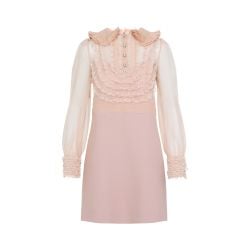 Valentino Seiden- Und Wollkleid - Pink & Lila von Valentino