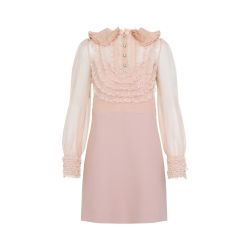 Valentino Seiden- Und Wollkleid - Pink & Lila von Valentino