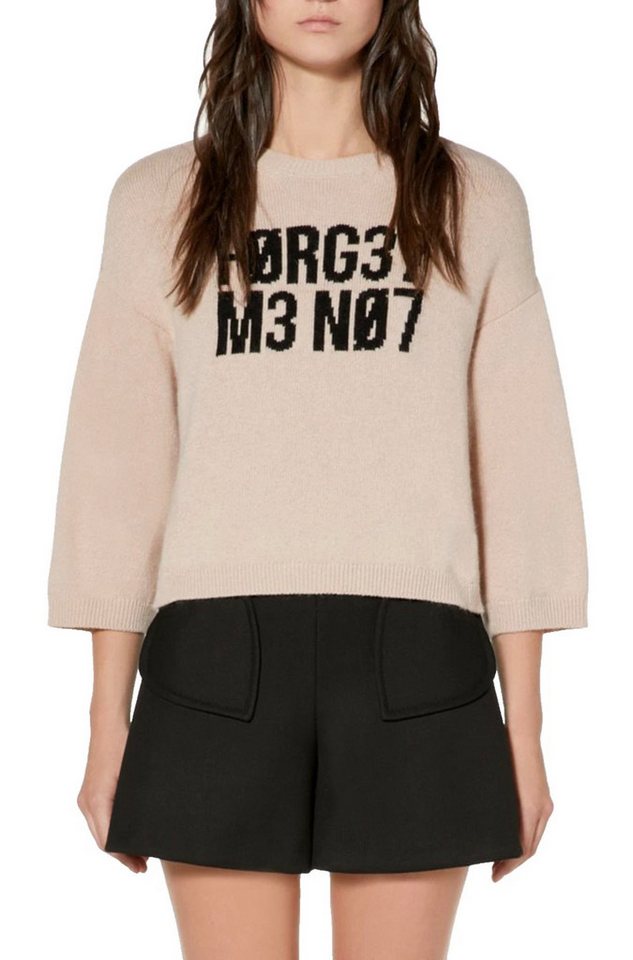 Valentino Strickpullover RED “FORGET ME NOT” Cropped Jumper Pullover Encrypted Love Notes als romantisches Signature von Valentino