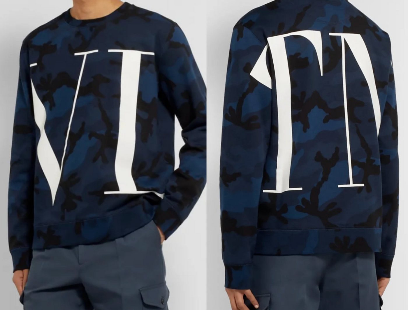 Valentino Strickpullover VALENTINO CAMOUFLAGE JERSEY LOGO SWEATSHIRT SWEATER PULLOVER PULLI JUM von Valentino