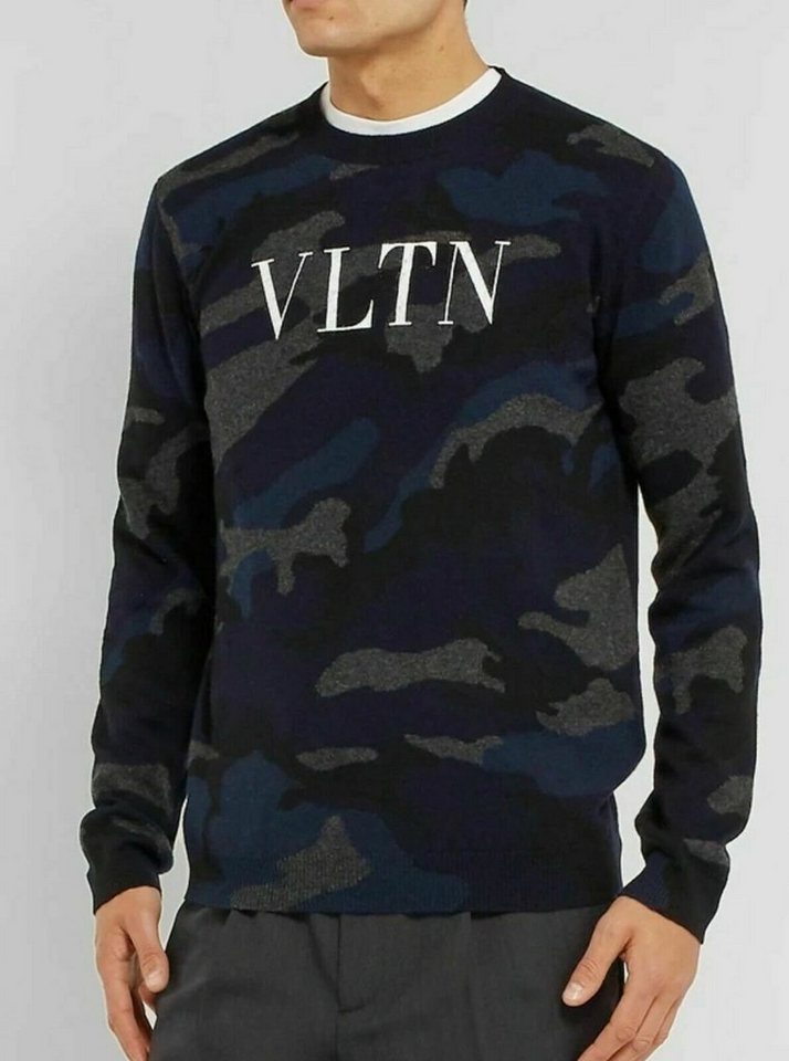 Valentino Strickpullover VALENTINO CAMOUFLAGE LOGO CASHMERE KASCHMIR SWEATER PULLOVER PULLI JUM von Valentino