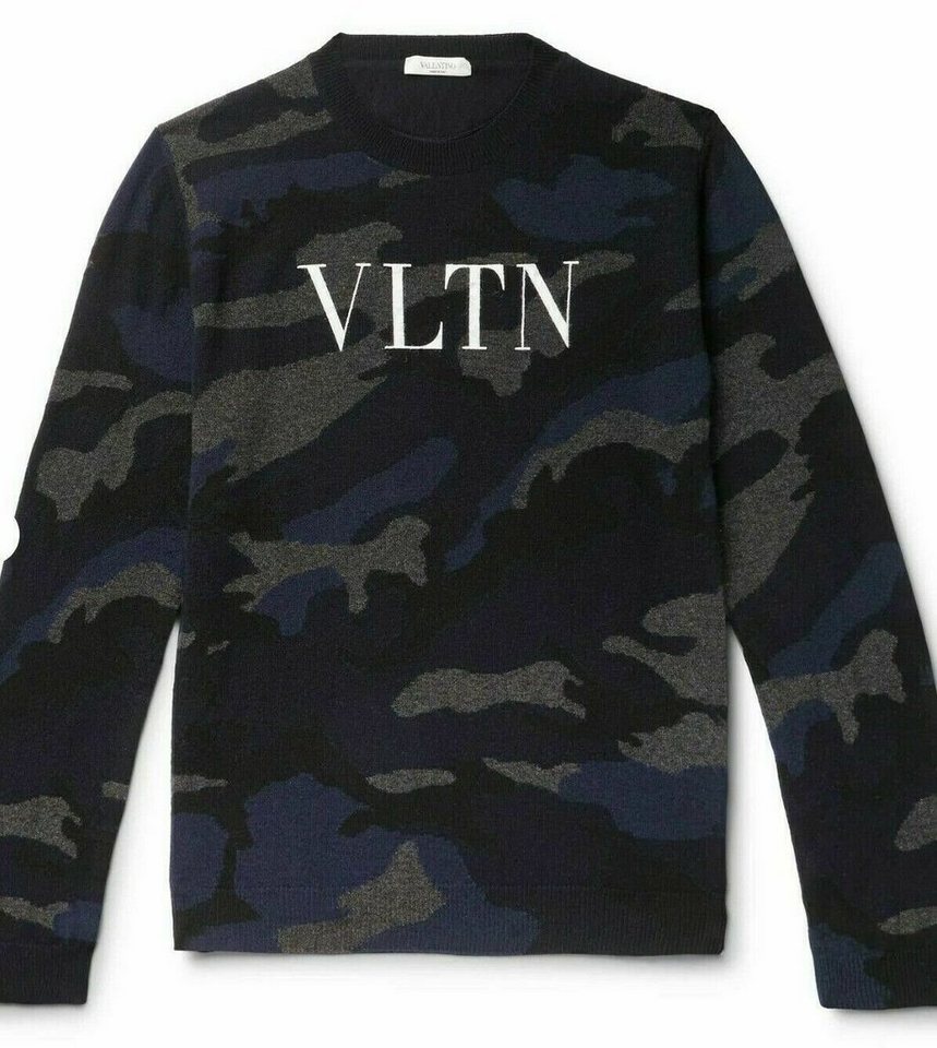 Valentino Strickpullover VALENTINO CAMOUFLAGE LOGO CASHMERE KASCHMIR SWEATER PULLOVER PULLI JUM von Valentino