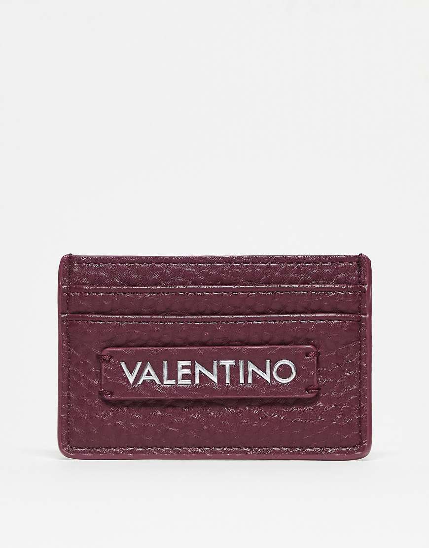 Valentino - Strukturiertes Kartenetui in Burgunderrot von Valentino