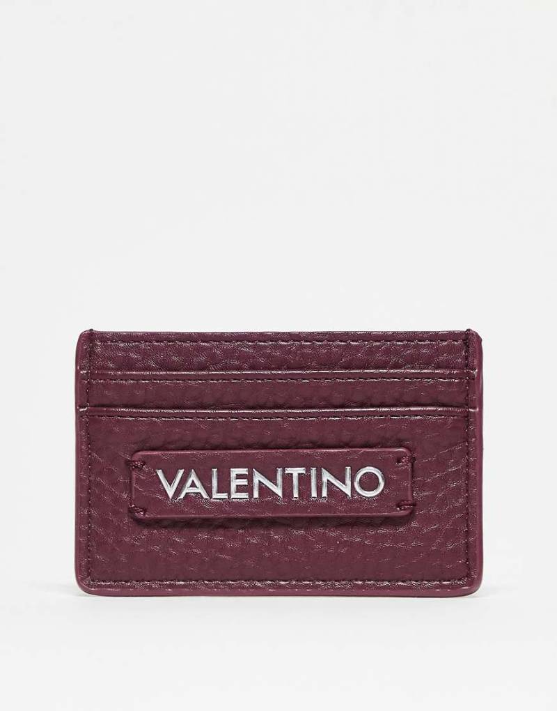 Valentino - Strukturiertes Kartenetui in Burgunderrot von Valentino