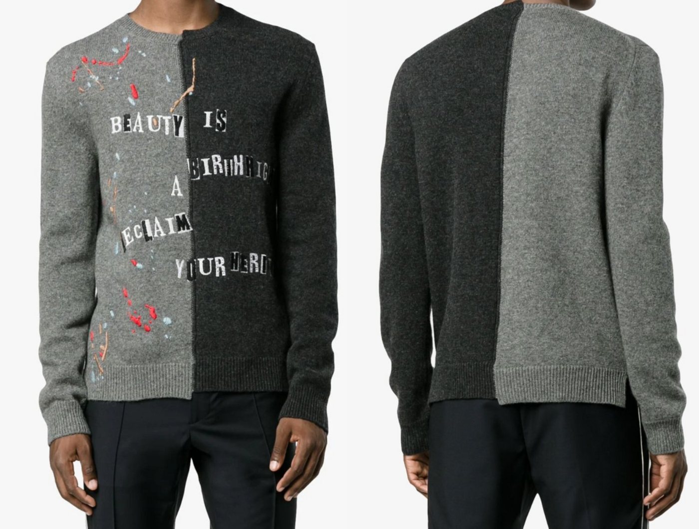 Valentino Sweatshirt Valentino X Jamie Reid Cashmere Jumper Knitwear Strickpullover Pulli P von Valentino