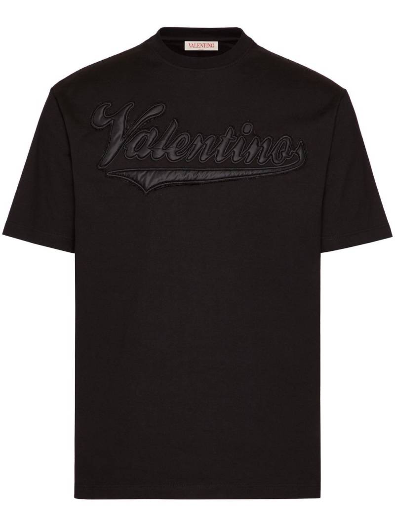 Valentino Garavani T-Shirt mit Logo-Patch - Schwarz von Valentino Garavani