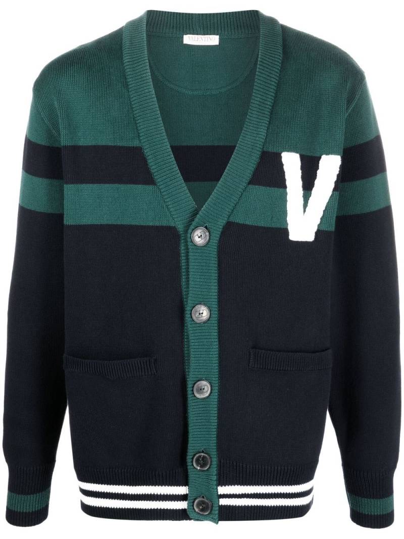 Valentino Garavani Cardigan mit VLOGO - Grün von Valentino Garavani