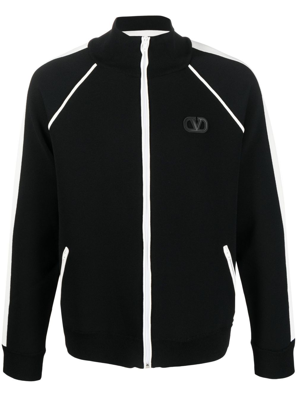 Valentino Garavani Sweatshirtjacke mit VLOGO Signature - Schwarz von Valentino Garavani