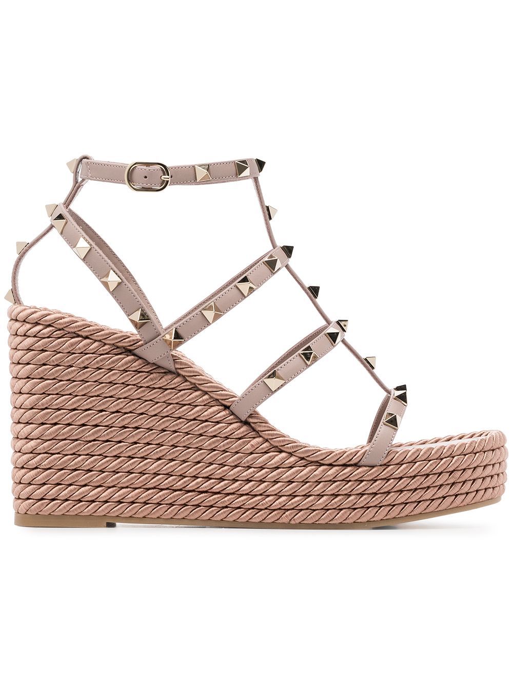 Valentino Garavani 'Rockstud 120' Wedge-Sandalen - Rosa von Valentino Garavani