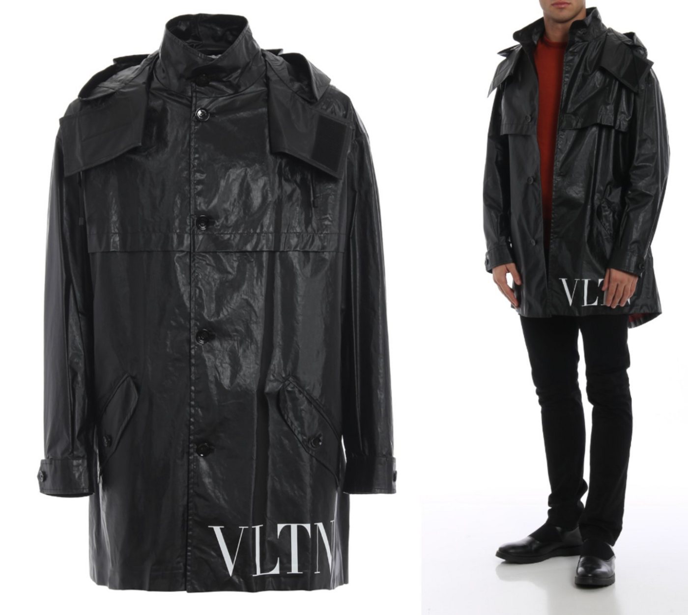 Valentino Winterjacke VALENTINO Hooded Parka Trench-Coat Hightech Jacket Mantel Kapuzen-Jack von Valentino