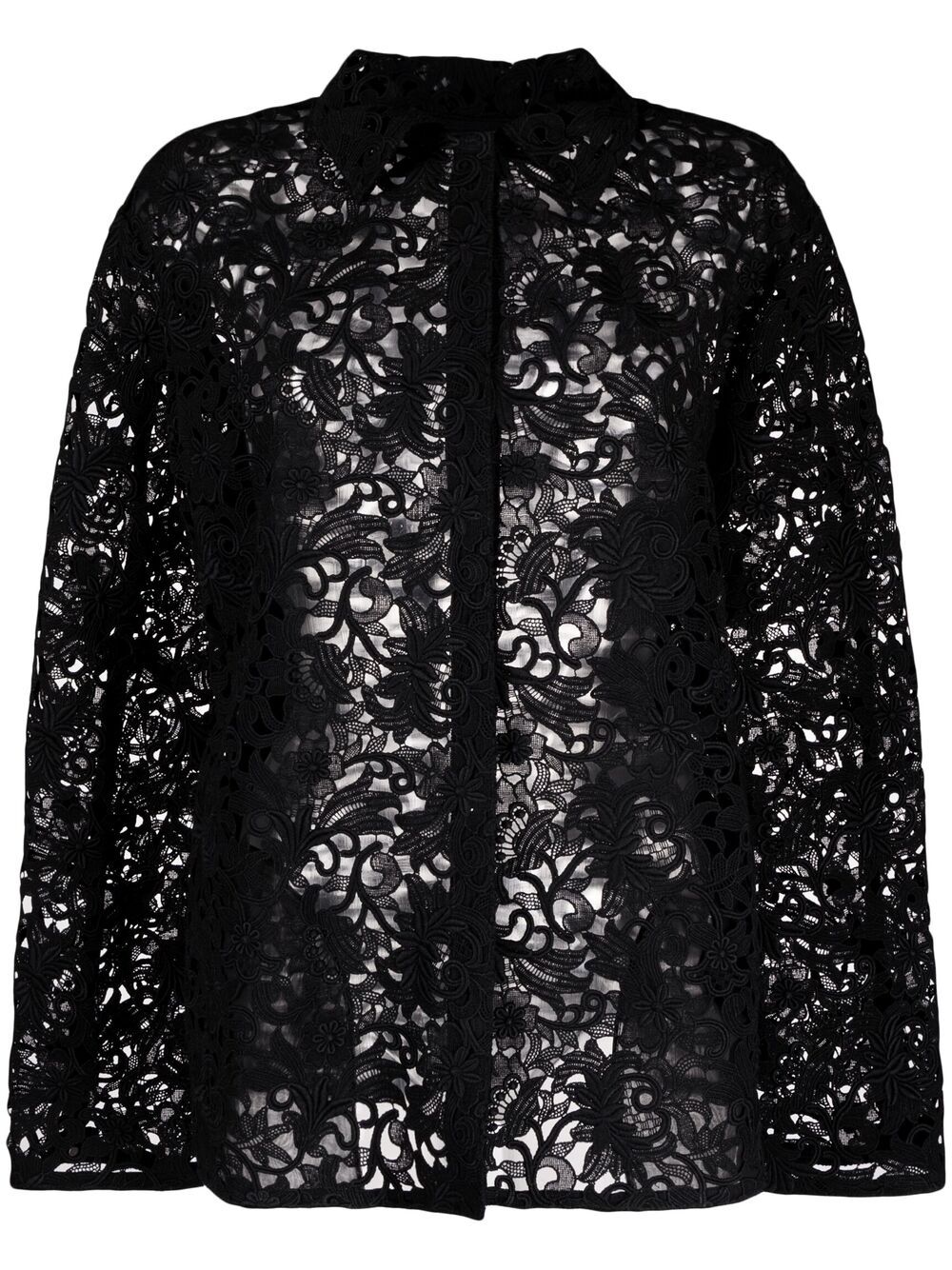 Valentino Garavani Hemdjacke aus Spitze - Schwarz von Valentino Garavani