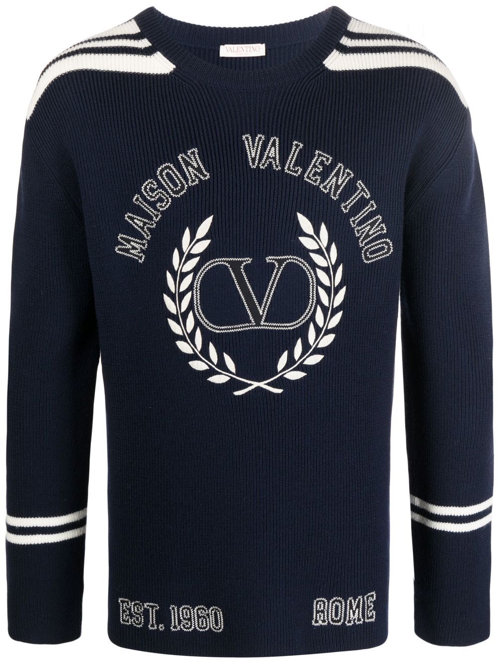 Valentino Garavani Pullover mit Logo-Stickerei - Blau von Valentino Garavani