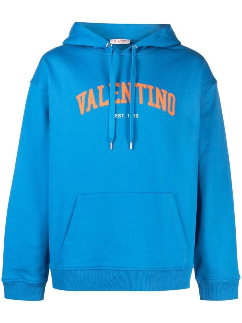 Valentino Garavani Hoodie mit Logo-Print - Blau von Valentino Garavani