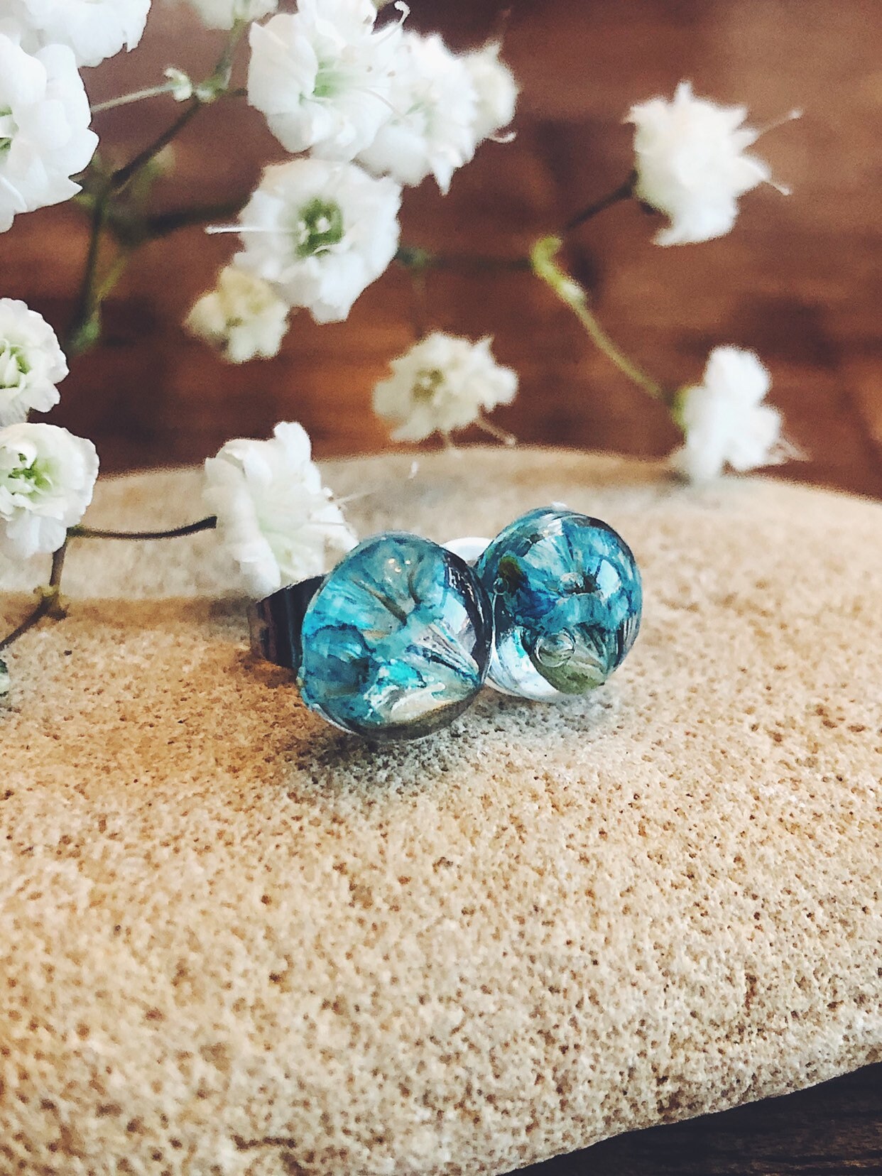 Blaue Blumen Ohrringe Ohrstecker Aus Chirurgenstahl Mit Echten Blaue Blumen Ohrringe Ohrstecker Aus Chirurgenstahl Mit Echten von ValeriaPrietoArtwork
