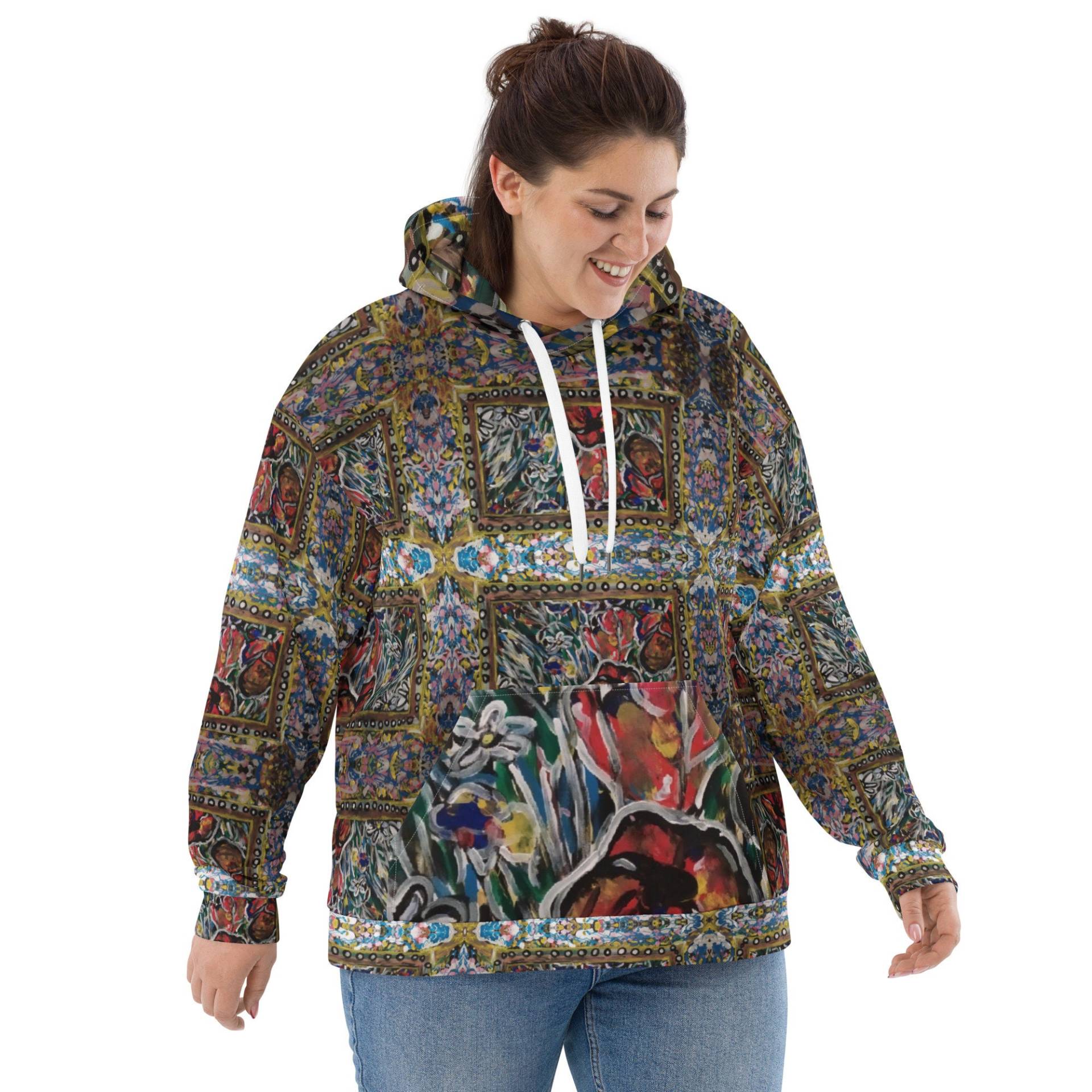 Unisex, Kapuzenpullover, Blumen, Valeria Sivtsova, Xxl, Große Größen, Viele Designerstück, Warme Kleidung, Pulli, Mode, Style von ValeriaSivtsova