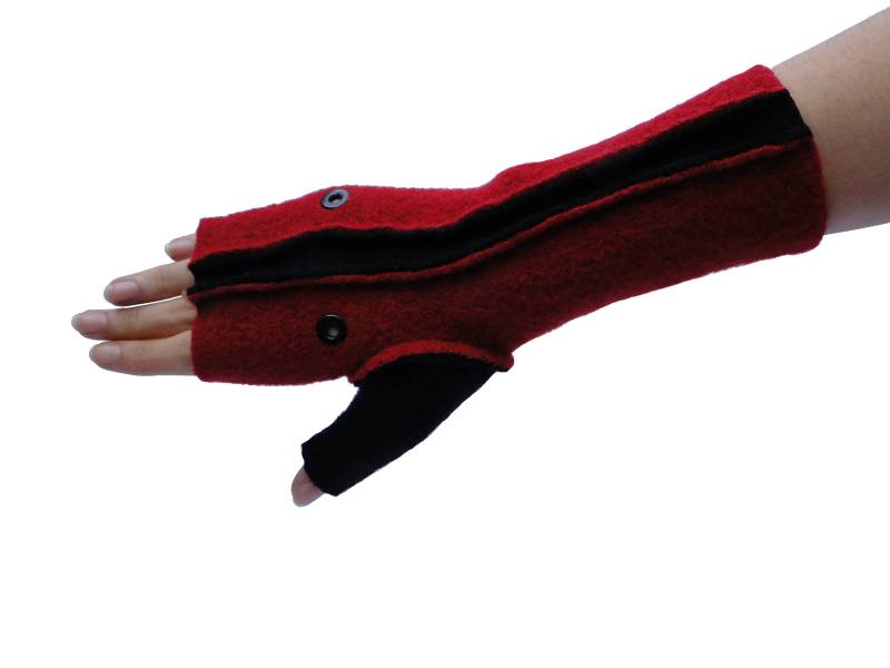 Handschuhe Rot Und Schwarz Handschuhe Rot Und Schwarz von Valeriesaidcreations
