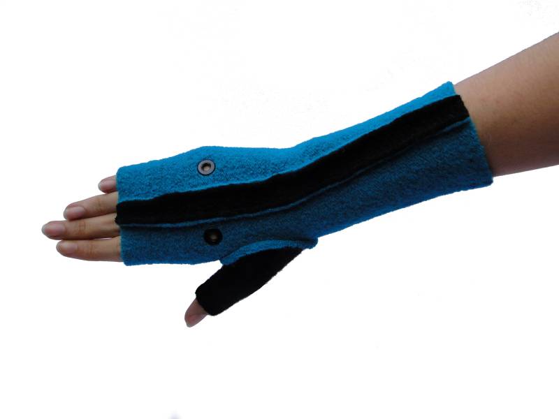 Handschuhe Schwarz Und Türkis Handschuhe Schwarz Und Türkis von Valeriesaidcreations