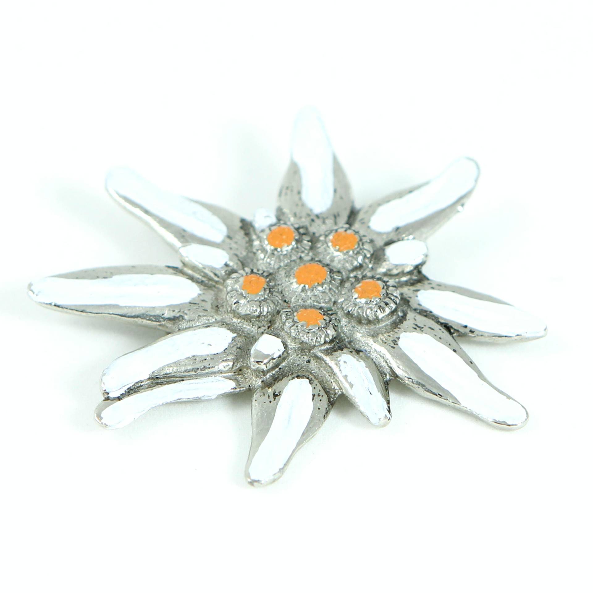 Verschiedene Broschen Und Clips Edelweiss, Handbemalt von ValerinaKreativ