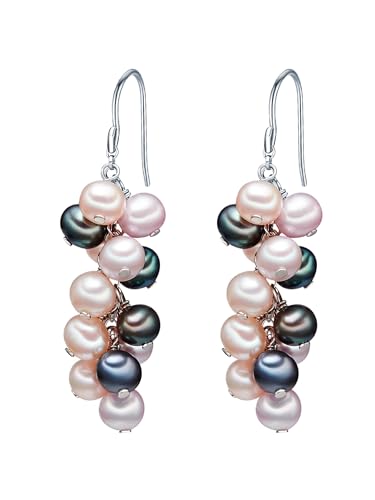 Valero Pearls Damen Ohrhänger aus 925/- Sterling Silber mit Süßwasser-Zuchtperlen von Valero Pearls