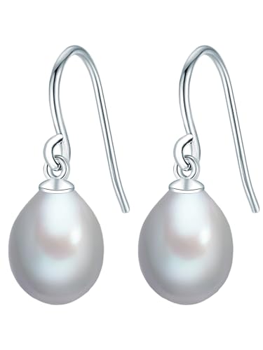 Valero Pearls Damen Ohrhänger aus 925/- Sterling Silber mit Süßwasser-Zuchtperlen von Valero Pearls