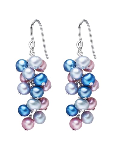 Valero Pearls Damen-Ohrhänger 925 Silber rhodiniert Perle Süßwasser-Zuchtperle - 60923013 von Valero Pearls