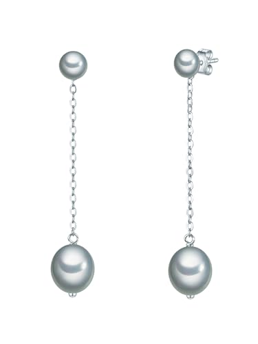 Valero Pearls Damen Ohrringe aus 925/- Sterling Silber mit Süßwasser-Zuchtperle von Valero Pearls