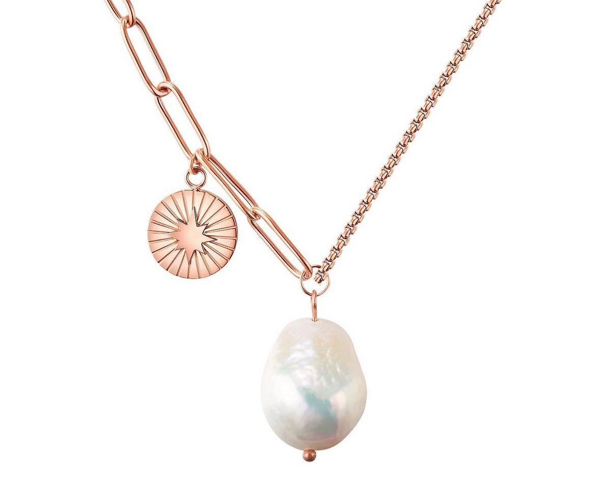 Valero Pearls Edelstahlkette roségold, mit Süßwasser-Zuchtperle Valero Pearls Edelstahlkette roségold, mit Süßwasser-Zuchtperle von Valero Pearls