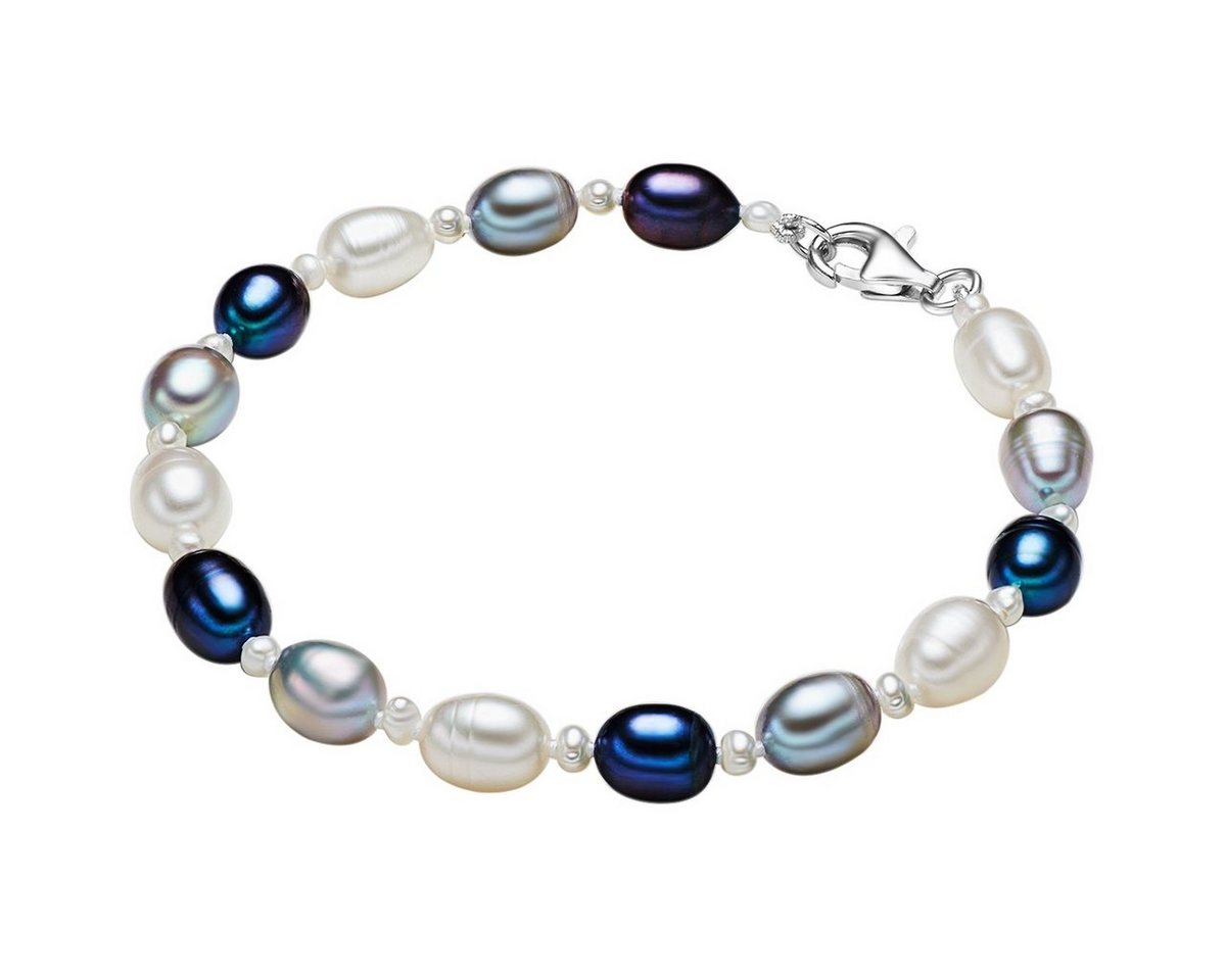 Valero Pearls Perlenarmband silber, aus Süßwasser-Zuchtperlen von Valero Pearls