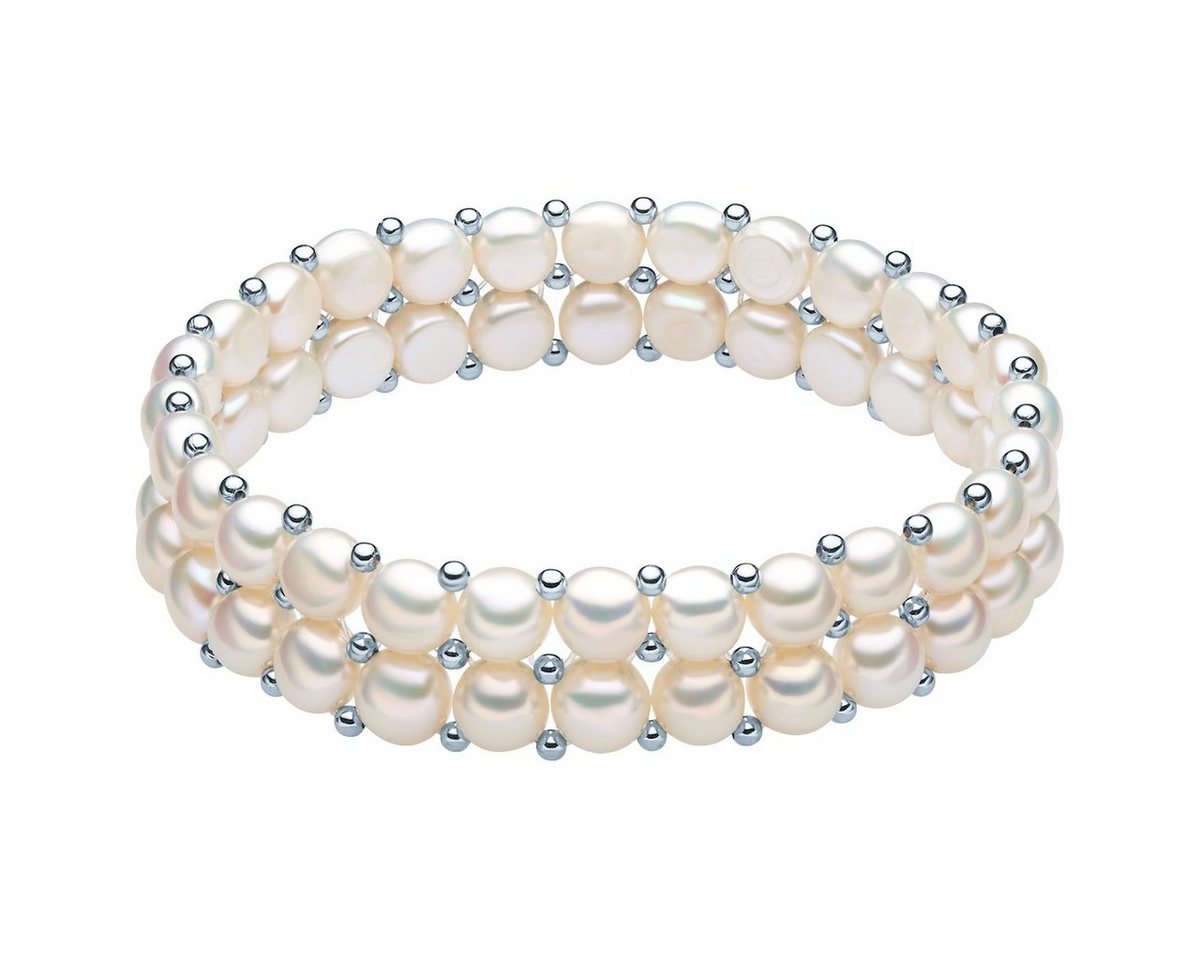 Valero Pearls Perlenarmband silber, aus Süßwasser-Zuchtperlen von Valero Pearls