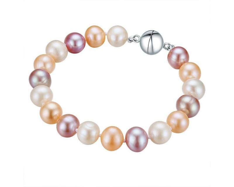 Valero Pearls Perlenarmband silber, mit Süßwasser-Zuchtperlen von Valero Pearls