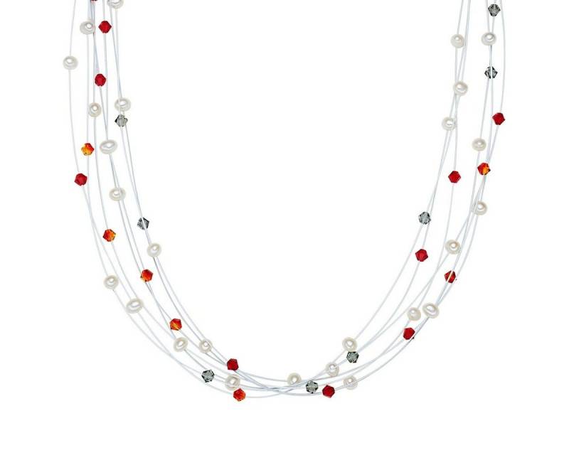 Valero Pearls Perlenkette silber, aus Süßwasser-Zuchtperlen von Valero Pearls