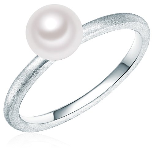 Valero Pearls Damen Ring aus 925/- Sterling Silber mit Süßwasser-Zuchtperle von Valero Pearls