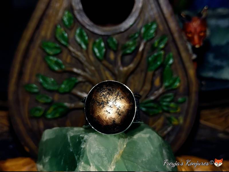 Großer Verzierter Goldener Doppelter Sechsstrahliger Stern-Saphir-Dicker Mittelalterring - "Heiliger Stern Des Nördlichen Königreichs" von ValhallaGems