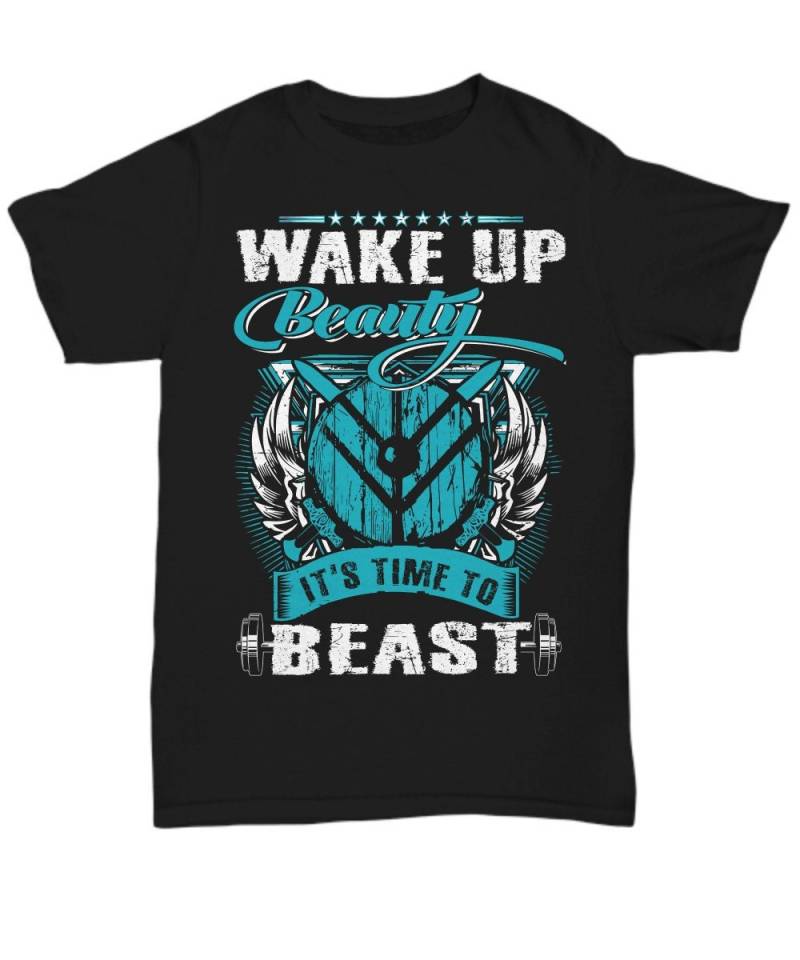 Shieldmaiden Gym Shirt, Wake Up Schönheit Ist Es Zeit, Biest, Viking Frauen Workout Top, Lagertha T-Shirt, Schildmaiden Motivation Shirt von ValhallasGlory
