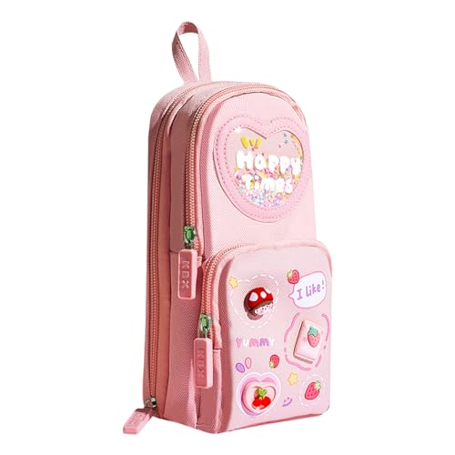 Valicaer Federmäppchen,3 Etagen Große Kapazität Federtaschen,Tragbar Mäppchen,Multifunktional Stiftetasche Bleistift,Make-up Tasche,Pencil Case mit Tragegriff für Studenten/Kinder/Erwachsene/Mädchen von Valicaer