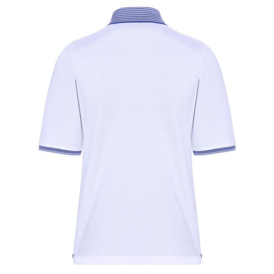 Valiente 2-Tone Pique Halbarm Polo weiß von Valiente
