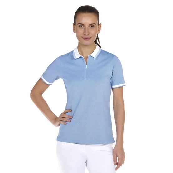 Valiente 2-tone polo Halbarm Polo blau von Valiente