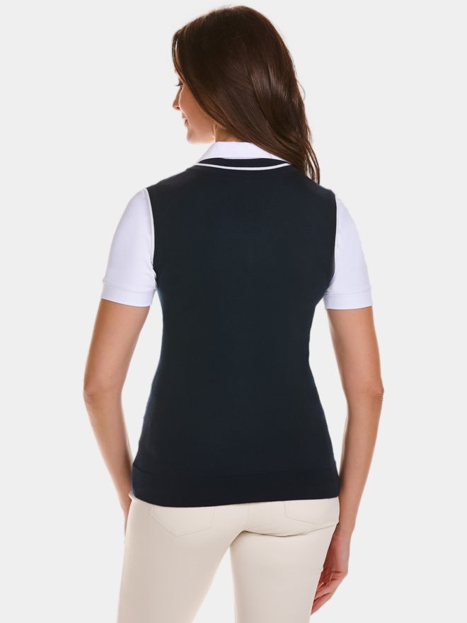 Valiente Basic Pullunder Strick navy von Valiente