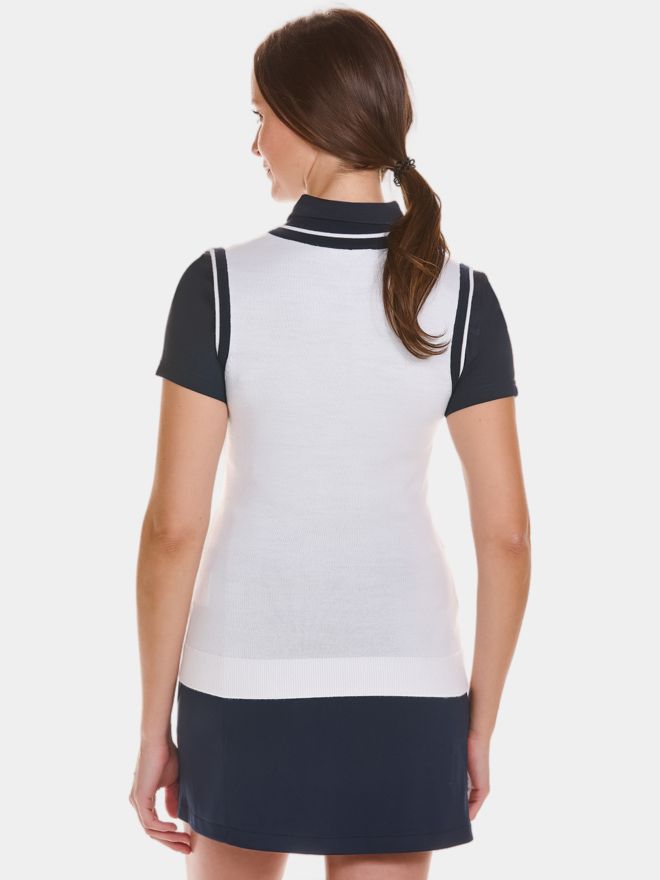 Valiente Basic Pullunder Strick weiß von Valiente