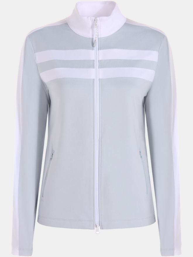Valiente Colourblock Power- Stretch Jacke hellgrau von Valiente