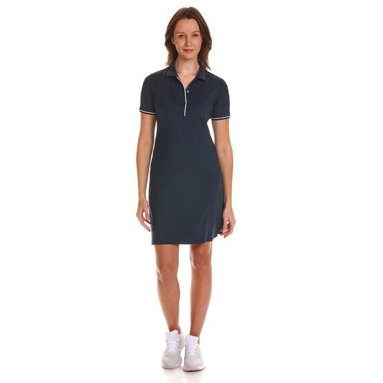 Valiente Dot-Jaquard halbarm Kleid navy von Valiente