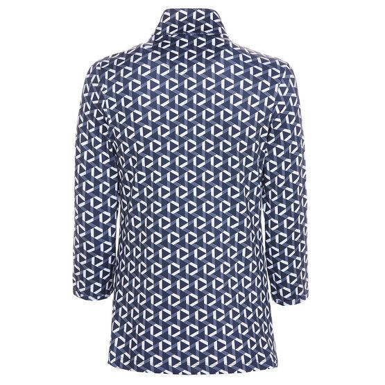 Valiente Druck 1/2 Zip 3/4 Arm Polo navy von Valiente