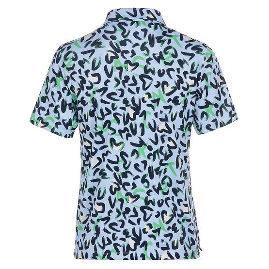 Valiente Druck Fuktions Halbarm Polo blau von Valiente