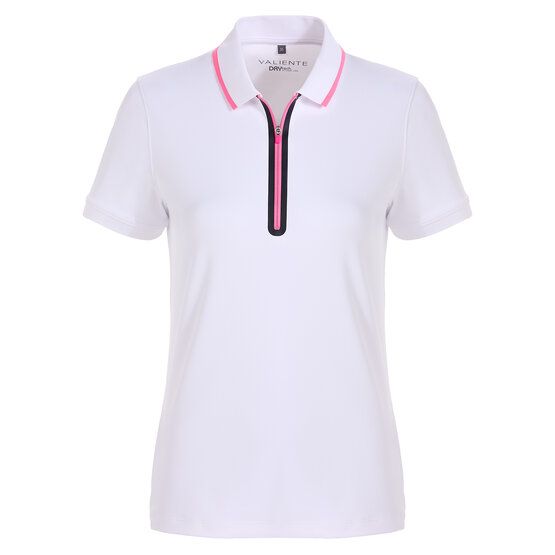 Valiente Funktions Pique Halbarm Polo weiß von Valiente