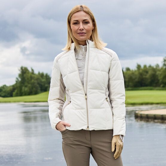 Valiente Hybrid Stretch Stepp Thermo Jacke ecru von Valiente